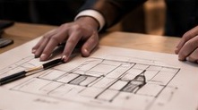 Hands reviewing venue floor plans